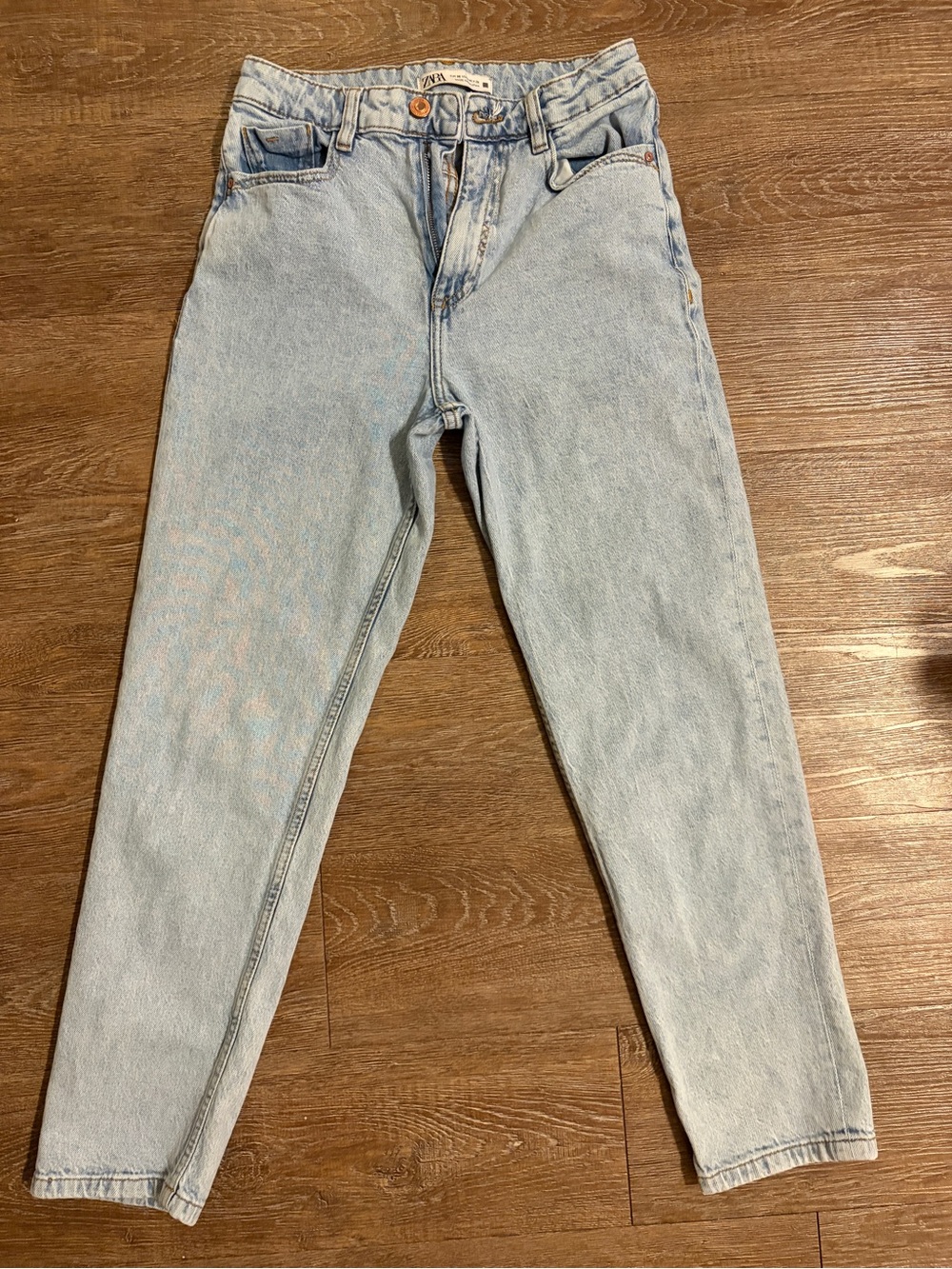 Zara High Rise Light Blue Denim Jeans